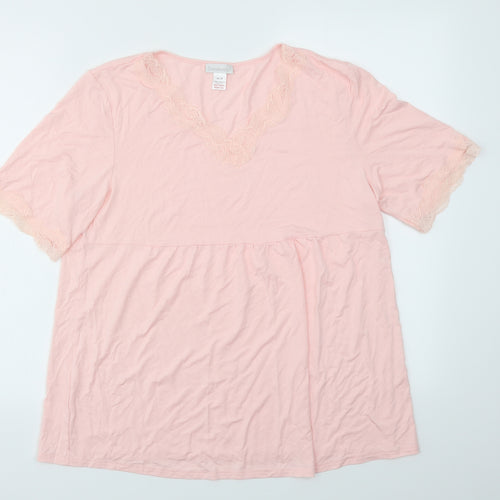 Slenderella Womens Pink   Top Pyjama Top Size 16