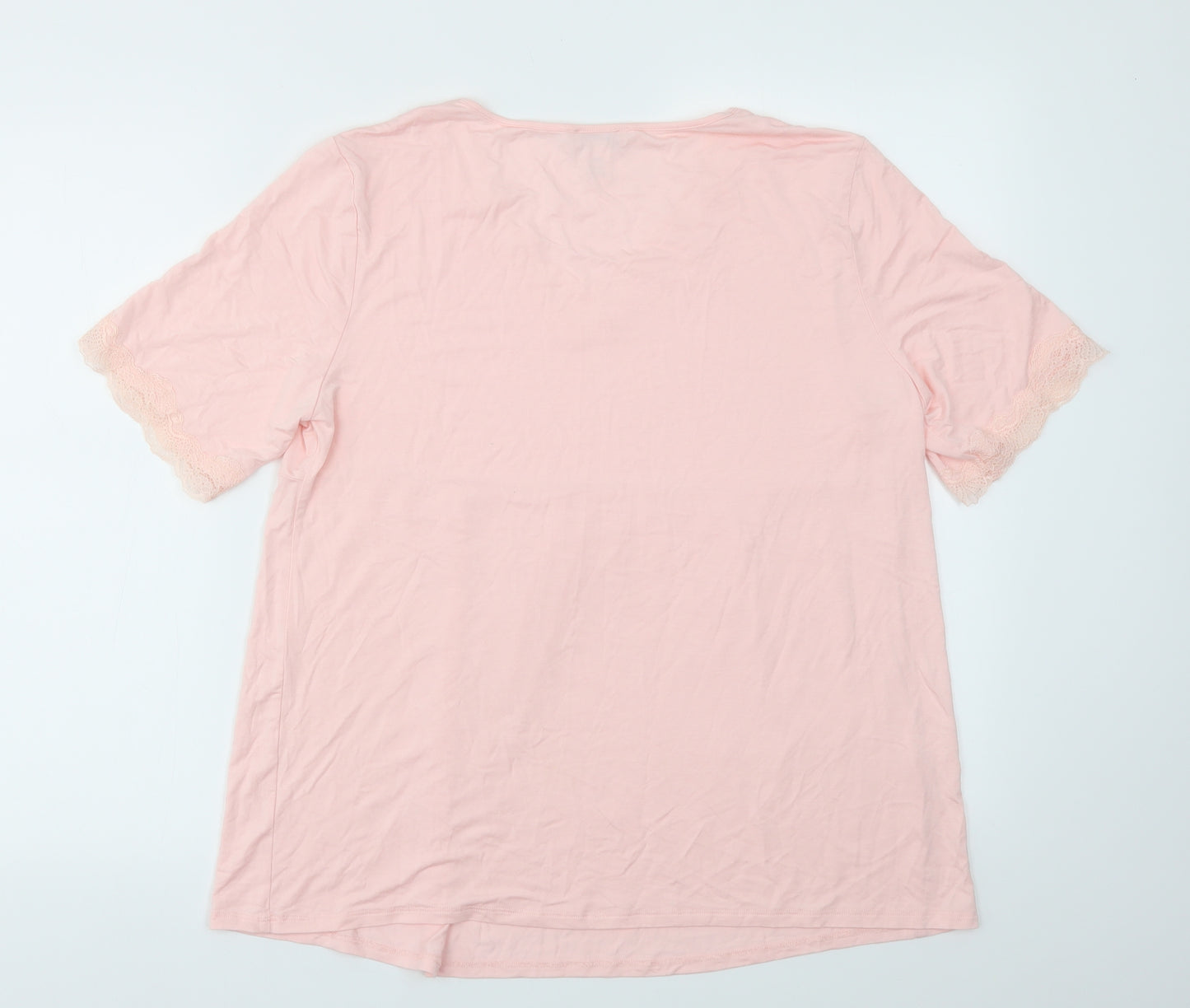 Slenderella Womens Pink   Top Pyjama Top Size 16