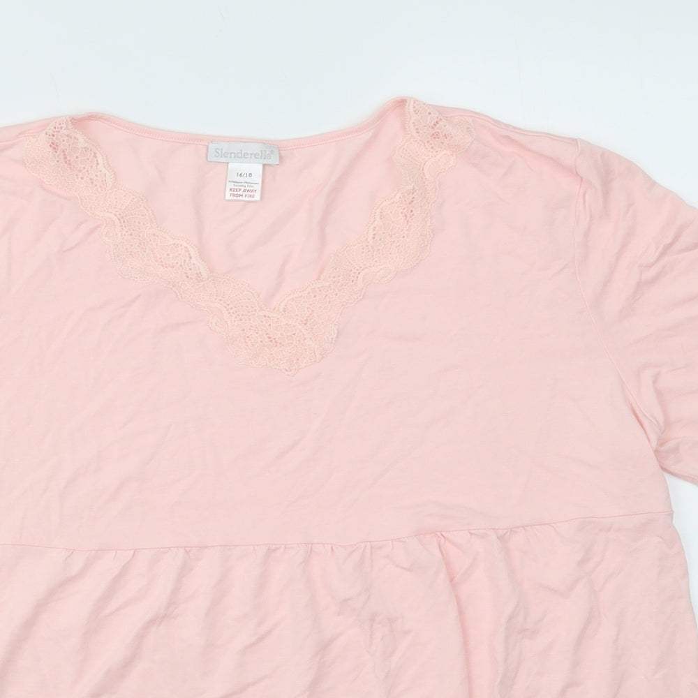 Slenderella Womens Pink   Top Pyjama Top Size 16
