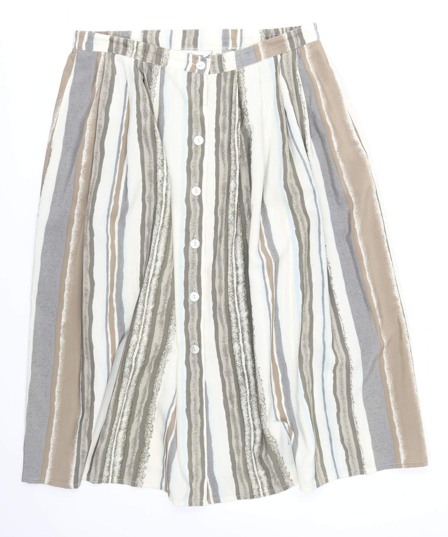 Kaleidoscope Womens Multicoloured Striped  Flare Skirt Size 24  - stretch waistband