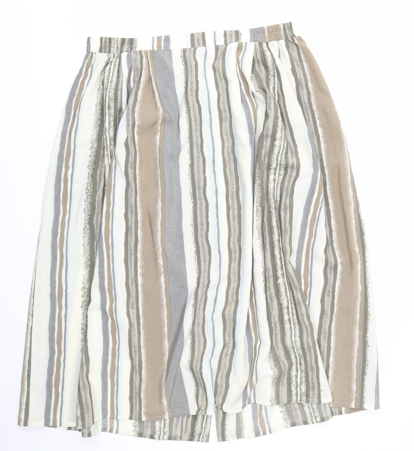 Kaleidoscope Womens Multicoloured Striped  Flare Skirt Size 24  - stretch waistband