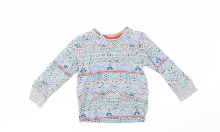 M&S Boys Multicoloured Animal Print  Basic T-Shirt Size 9-12 Months