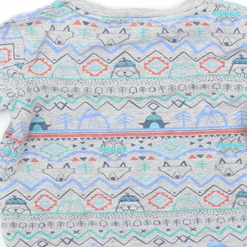 M&S Boys Multicoloured Animal Print  Basic T-Shirt Size 9-12 Months