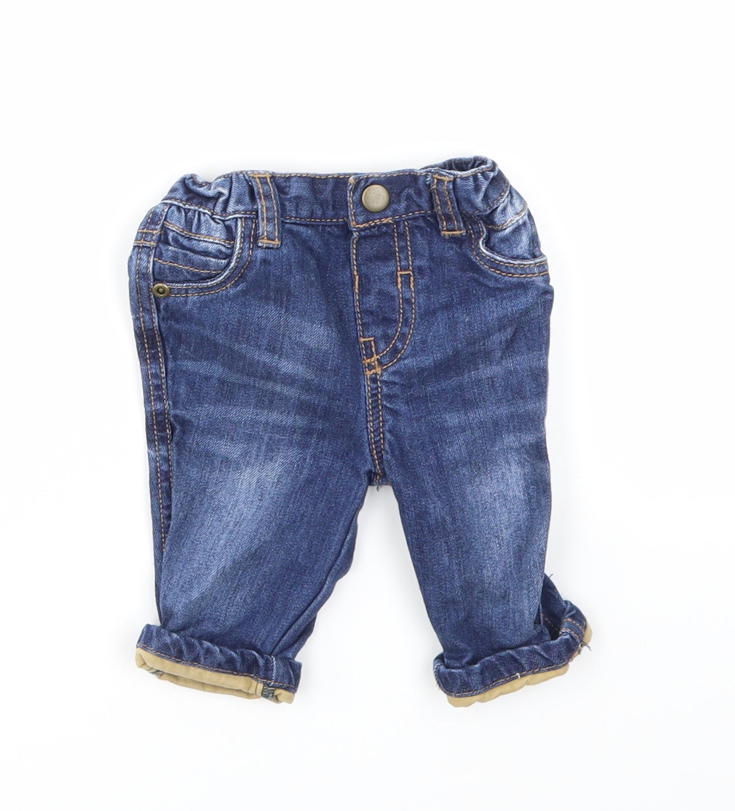F&F Boys Blue   Capri Jeans Size 0-3 Months