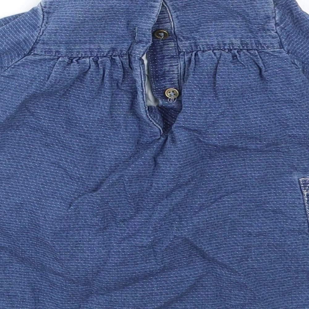 TU Girls Blue Houndstooth  Fit & Flare  Size 0-3 Months