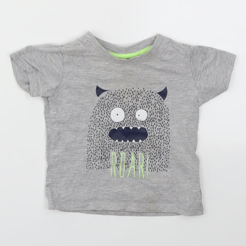 Primark Boys Grey   Basic T-Shirt Size 12-18 Months