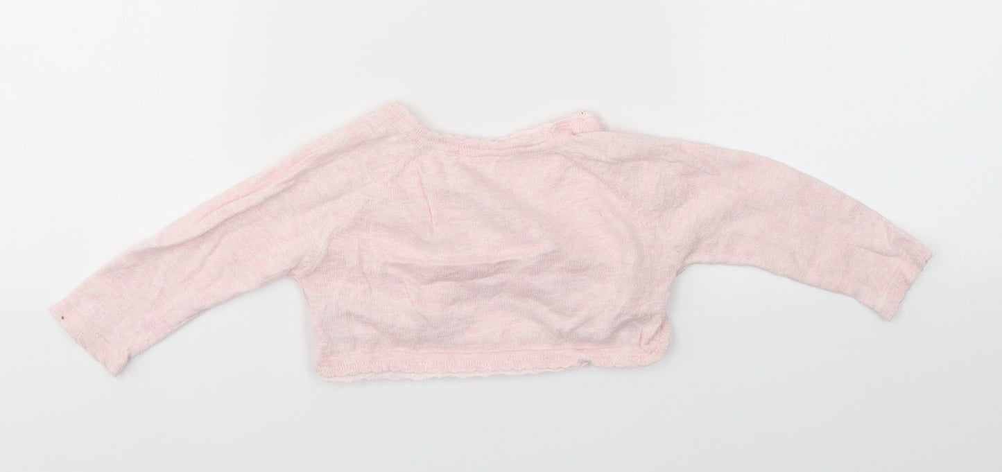 NEXT Girls Pink   Cardigan Jumper Size 3-6 Months