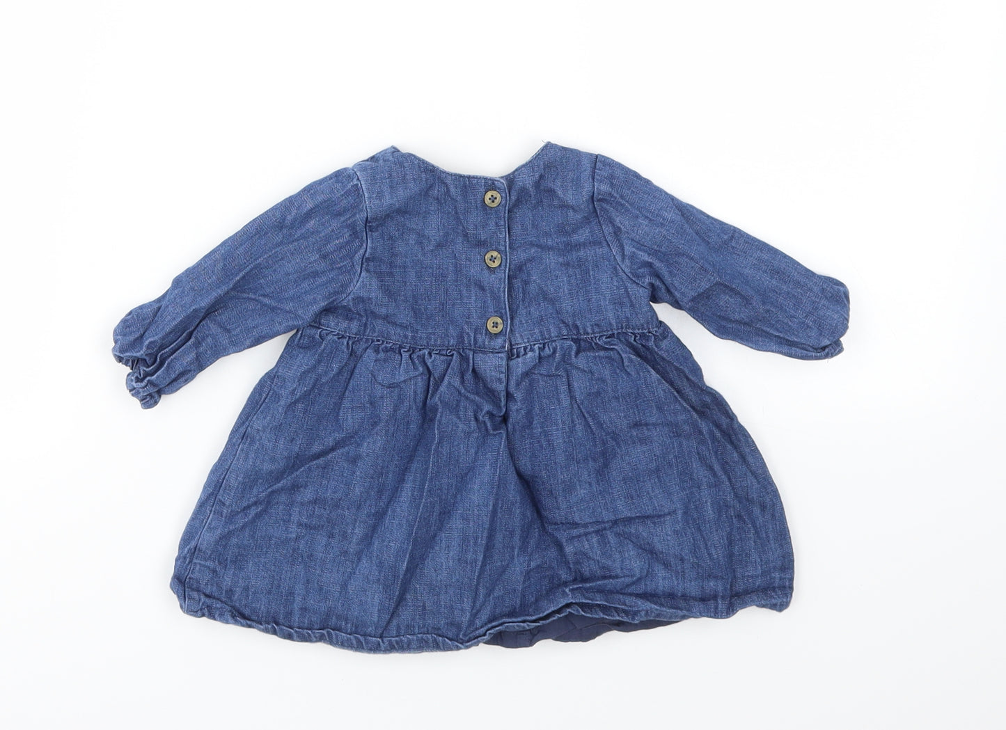 M&S Girls Blue   Fit & Flare  Size 0-3 Months