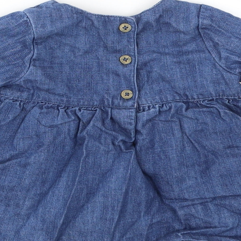 M&S Girls Blue   Fit & Flare  Size 0-3 Months