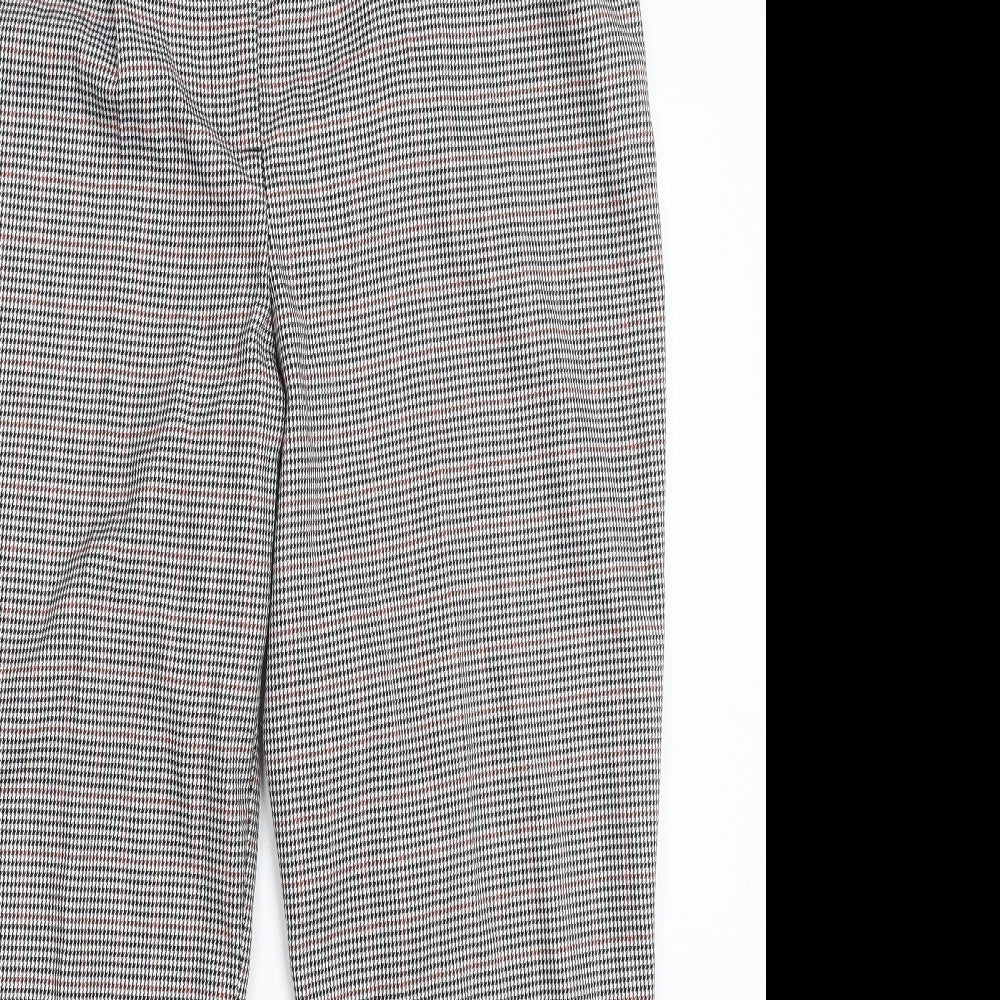 Miss Selfridge Womens Grey Houndstooth  Trousers  Size 12 L27 in