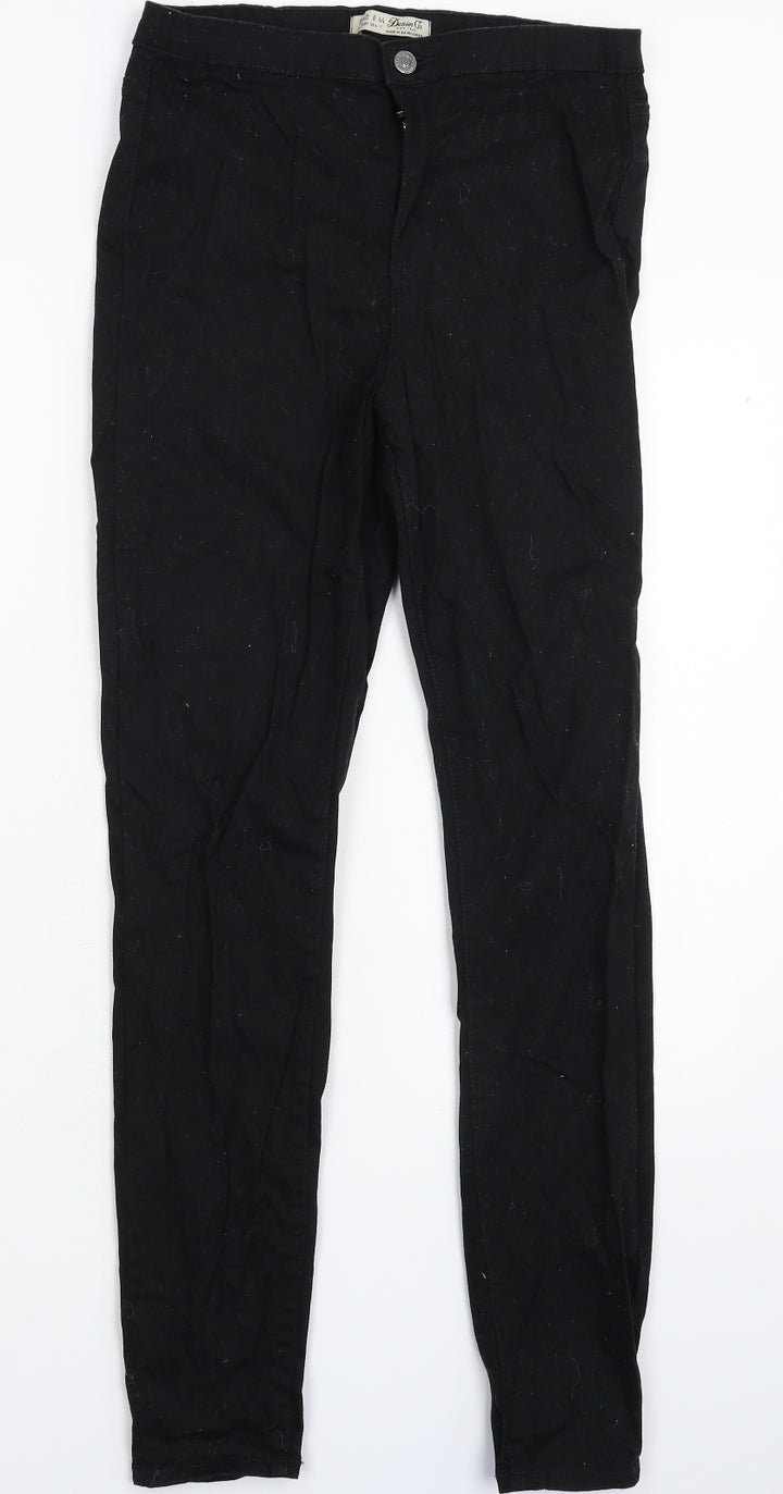 Denim & Co. Womens Black Denim Jegging Jeans Size 12 L30 in