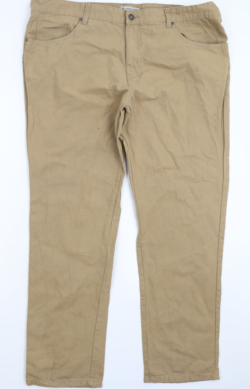 TU Mens Beige  Denim Straight Jeans Size 42 L32 in