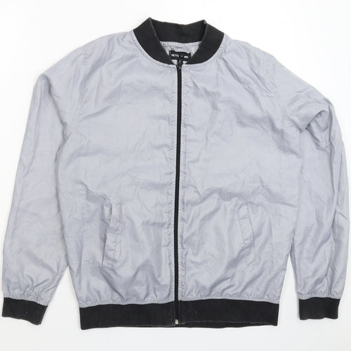 PRETTYLITTLETHING Womens Silver   Jacket  Size M