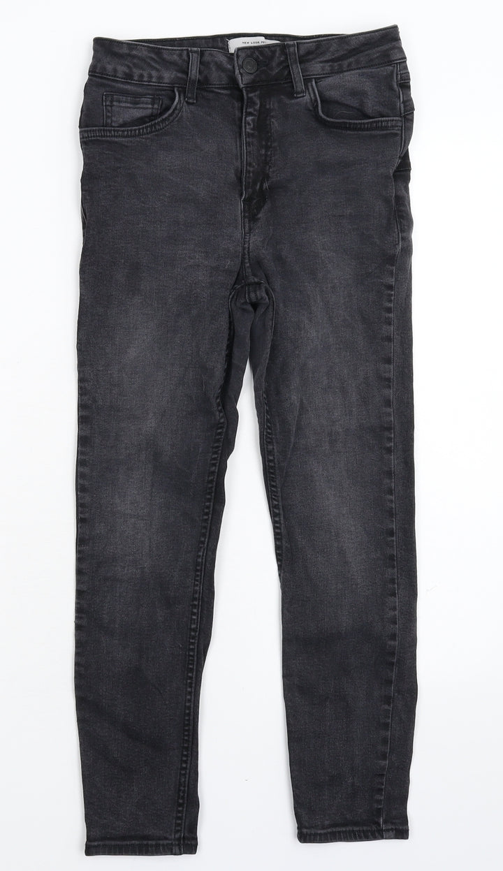 New Look Womens Black  Denim Cropped Jeans Size 10 L22 in
