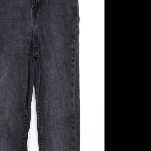 New Look Womens Black  Denim Cropped Jeans Size 10 L22 in