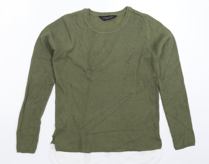 Dorothy Perkins Womens Green  Knit Pullover Jumper Size 8