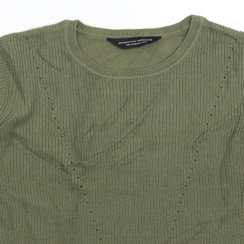 Dorothy Perkins Womens Green  Knit Pullover Jumper Size 8
