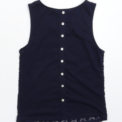 New Look Girls Blue Floral  Basic Tank Size 10-11 Years