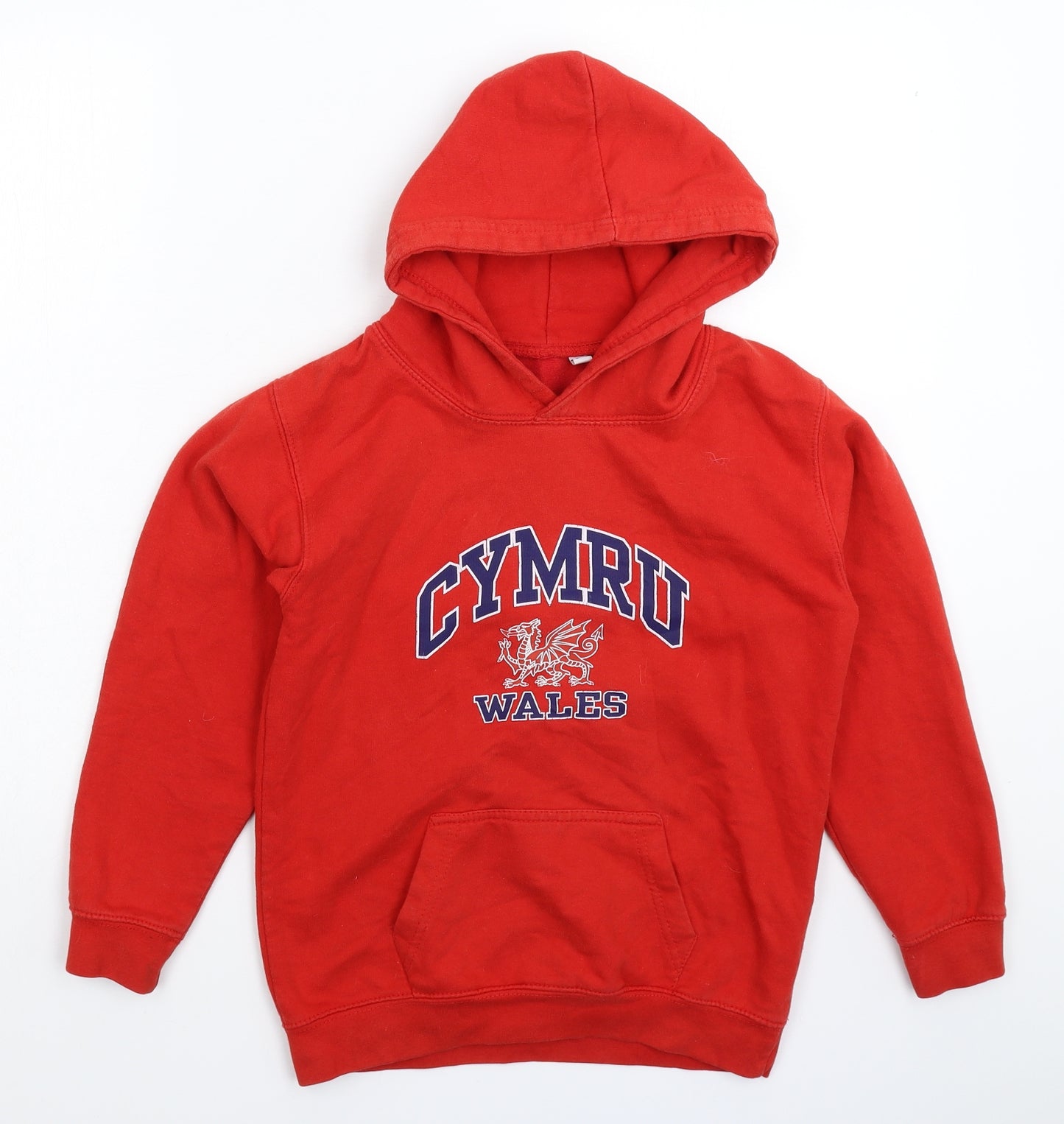 Cymru Boys Red   Pullover Hoodie Size 9-10 Years