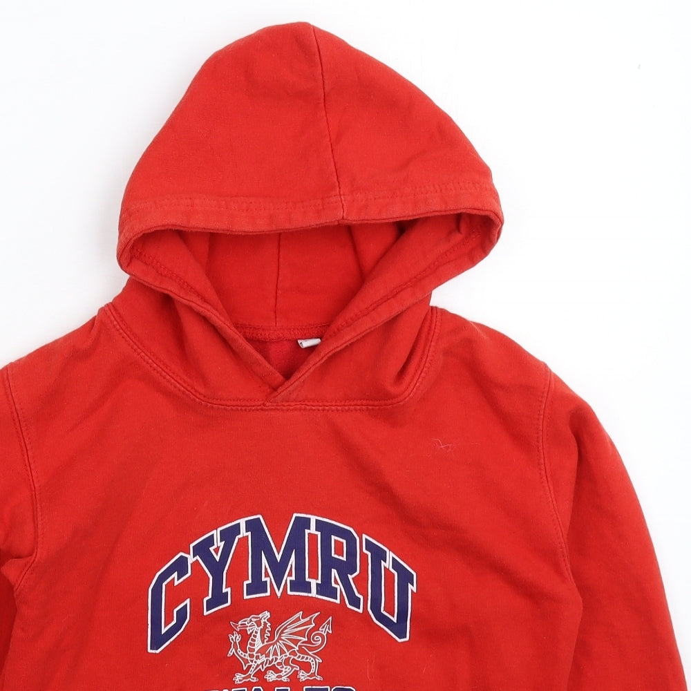 Cymru Boys Red   Pullover Hoodie Size 9-10 Years
