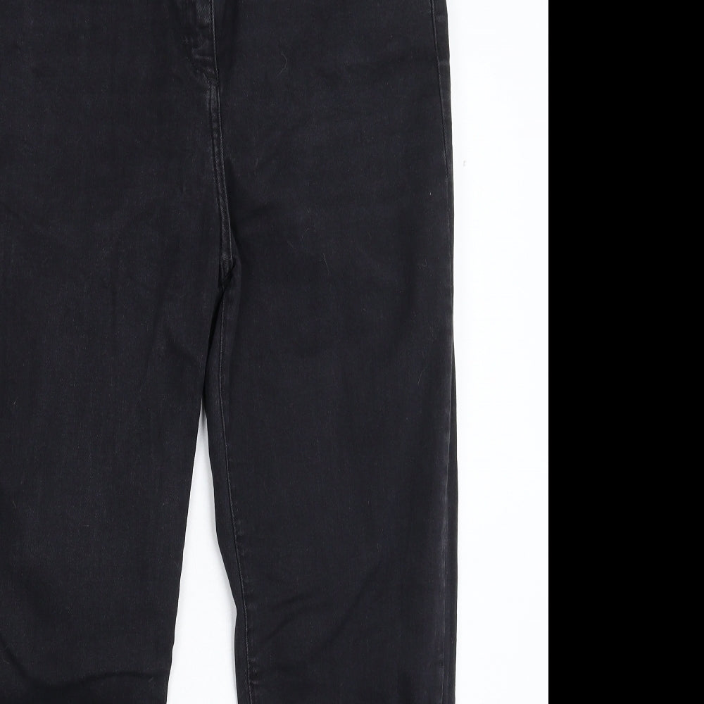 NEXT Womens Black  Denim Straight Jeans Size 16 L25 in