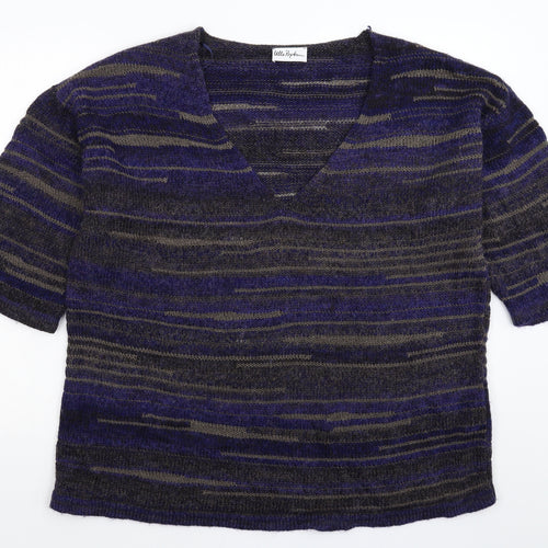 Ulla Popken Womens Multicoloured Striped Knit Pullover Jumper Size L