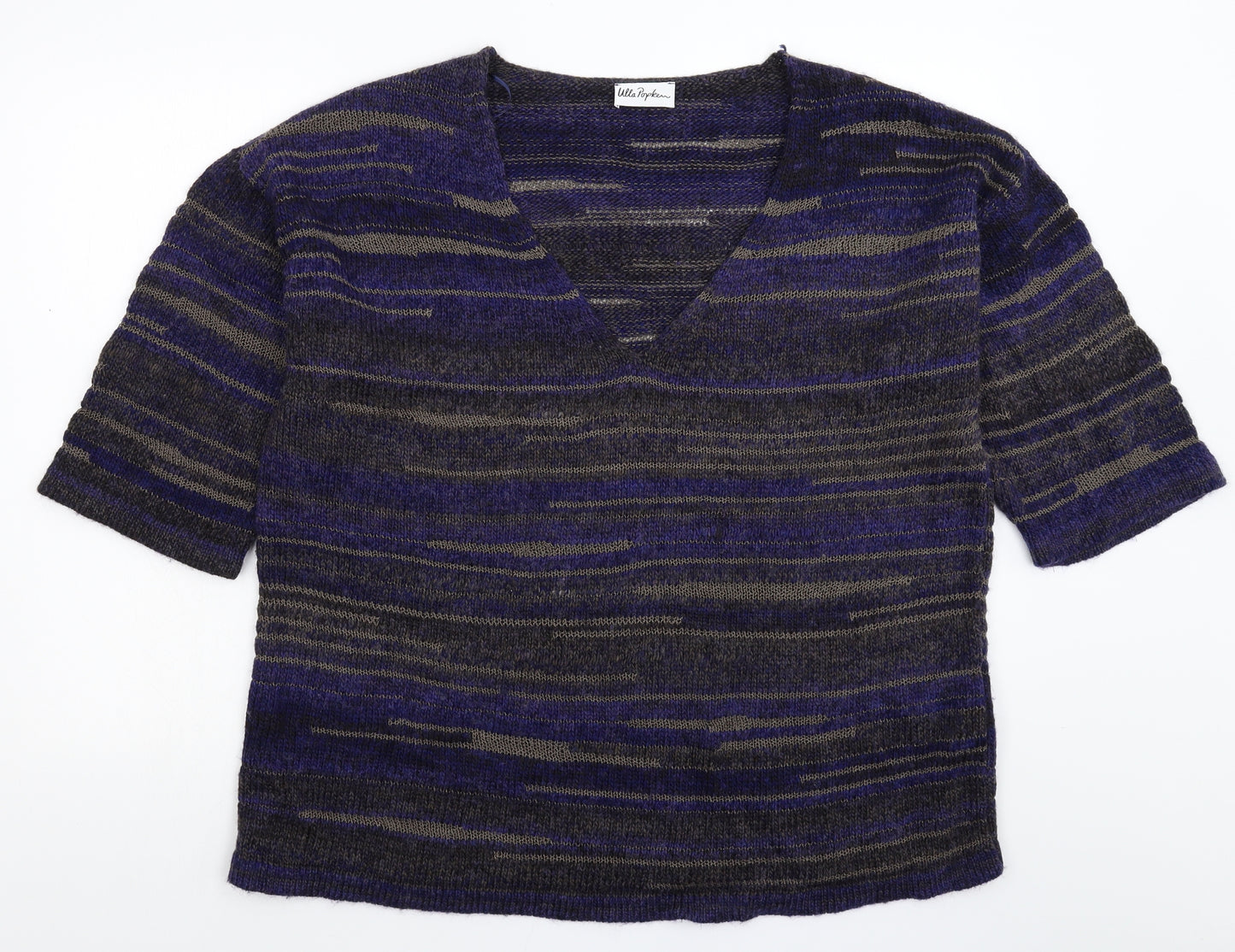 Ulla Popken Womens Multicoloured Striped Knit Pullover Jumper Size L