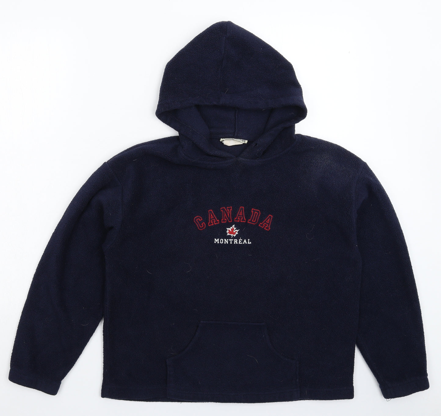 Northern Womens Blue  Fleece Pullover Hoodie Size L