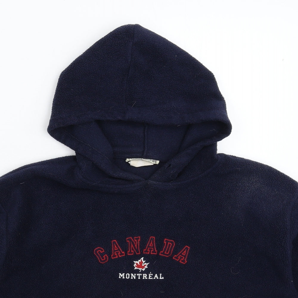 Northern Womens Blue  Fleece Pullover Hoodie Size L
