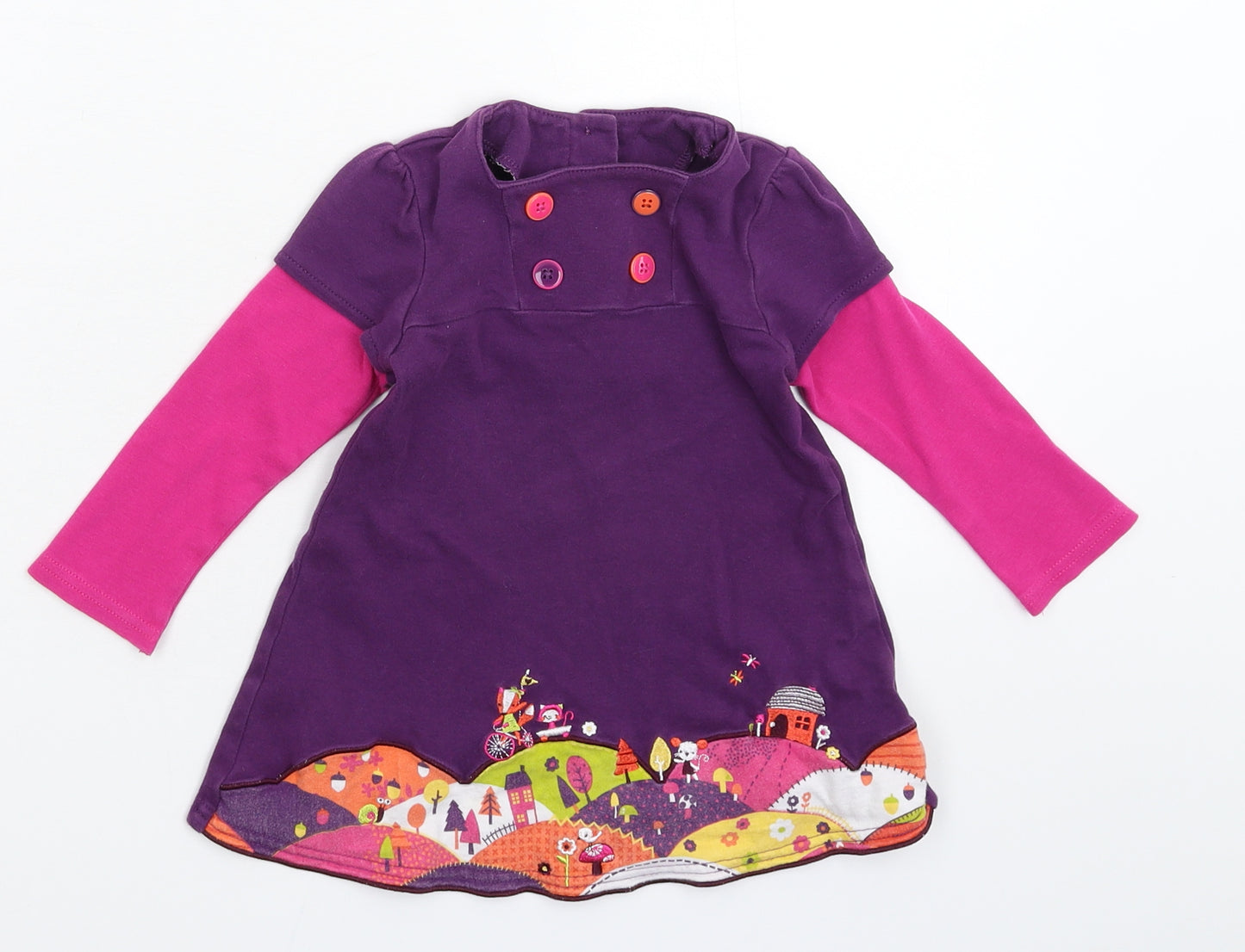 George Girls Purple   A-Line  Size 9-12 Months