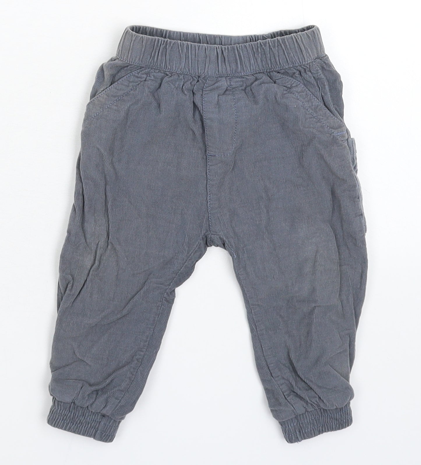 Nutmeg Baby Grey  Corduroy Capri Trousers Size 9 Months