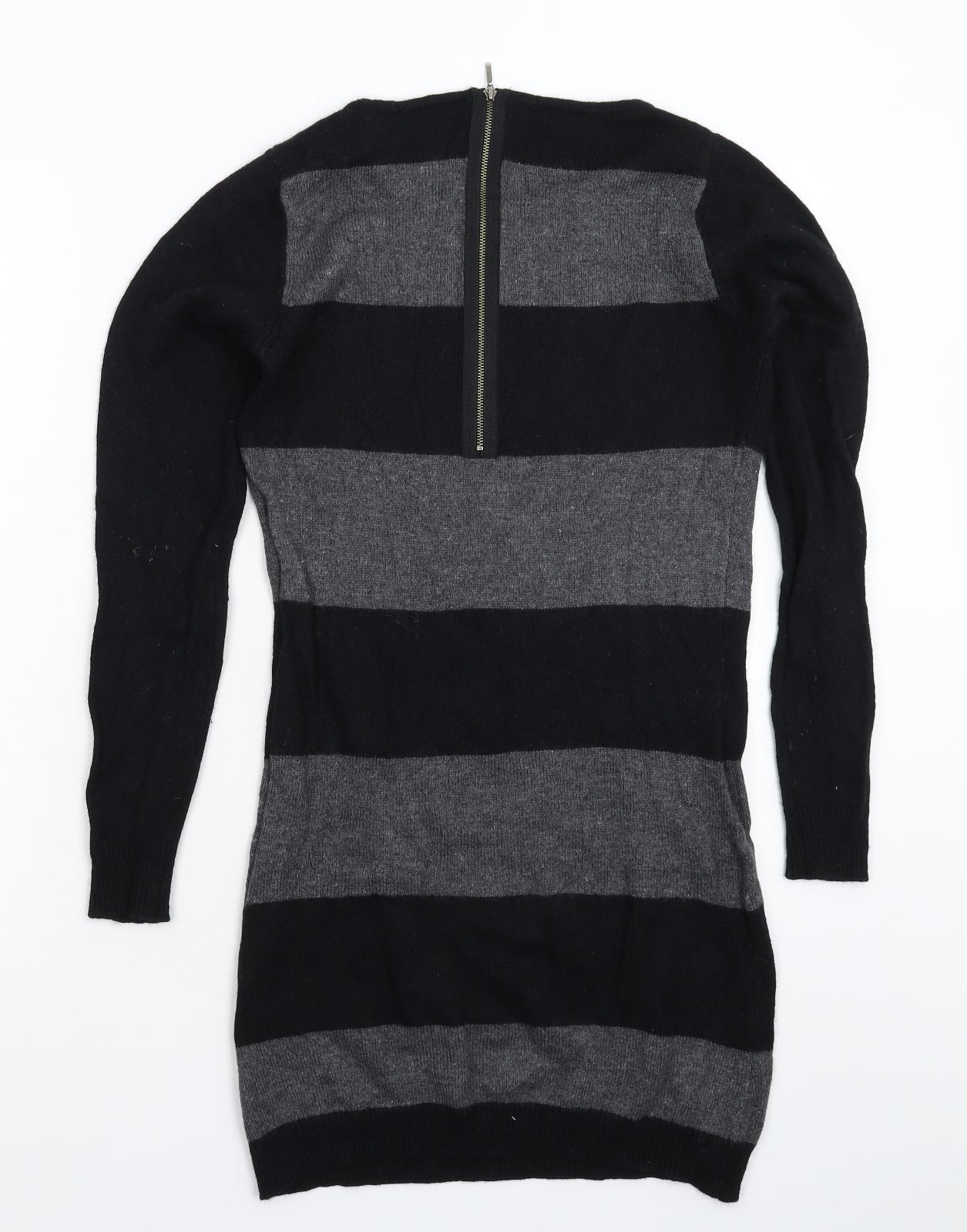 Warehouse Womens Multicoloured Striped Knit Jumper Dress  Size 10