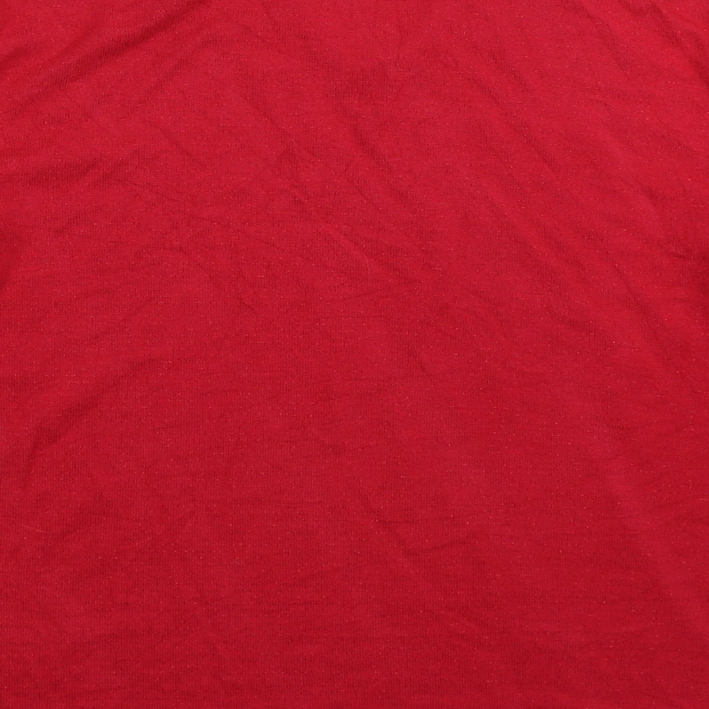 Marks and Spencer Womens Red  Knit Pullover Jumper Size 10