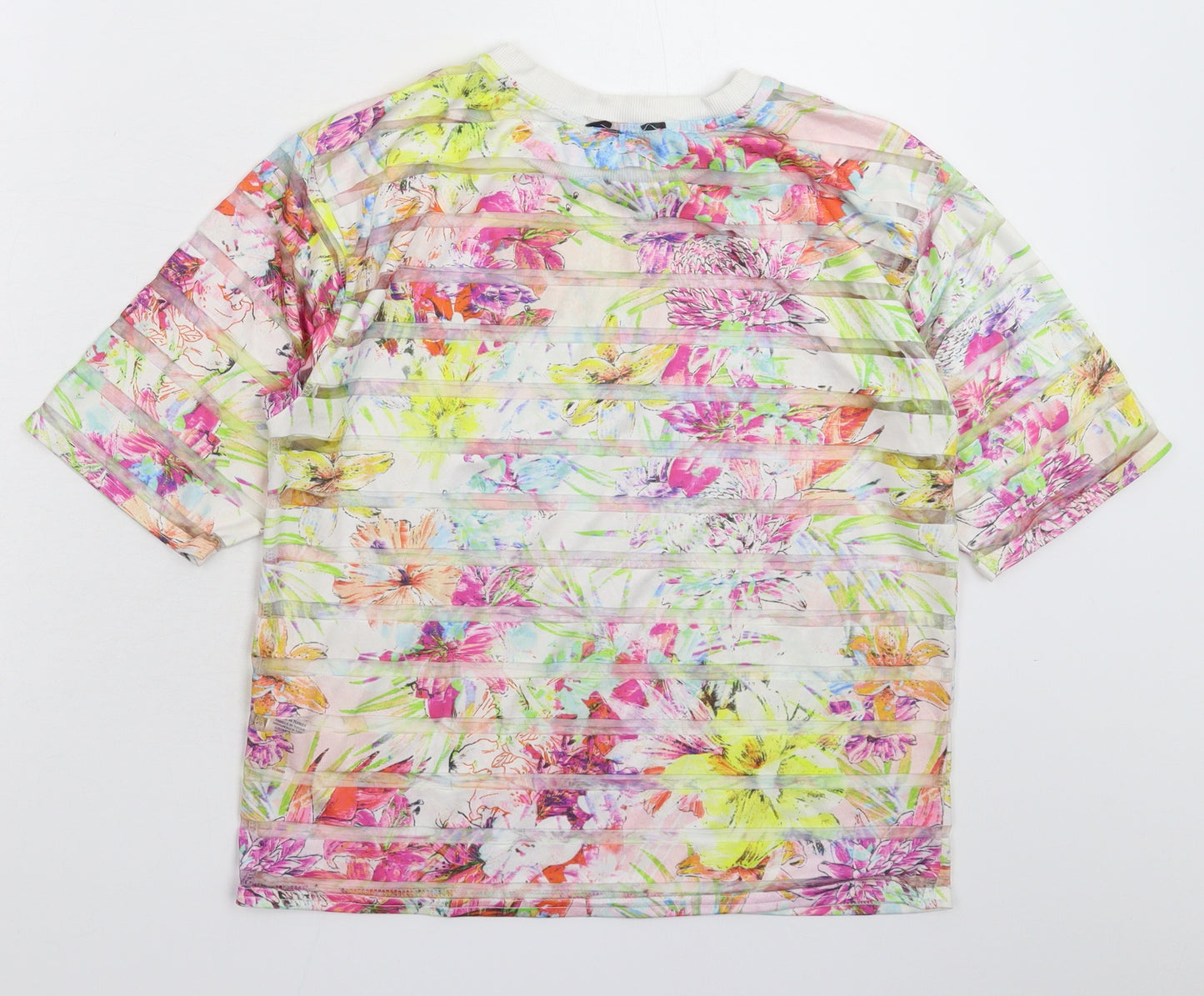 New Look Womens Multicoloured Floral  Basic T-Shirt Size 6