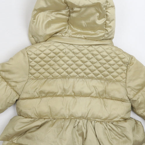 Mayoral Girls Gold   Puffer Jacket Coat Size 36 Months