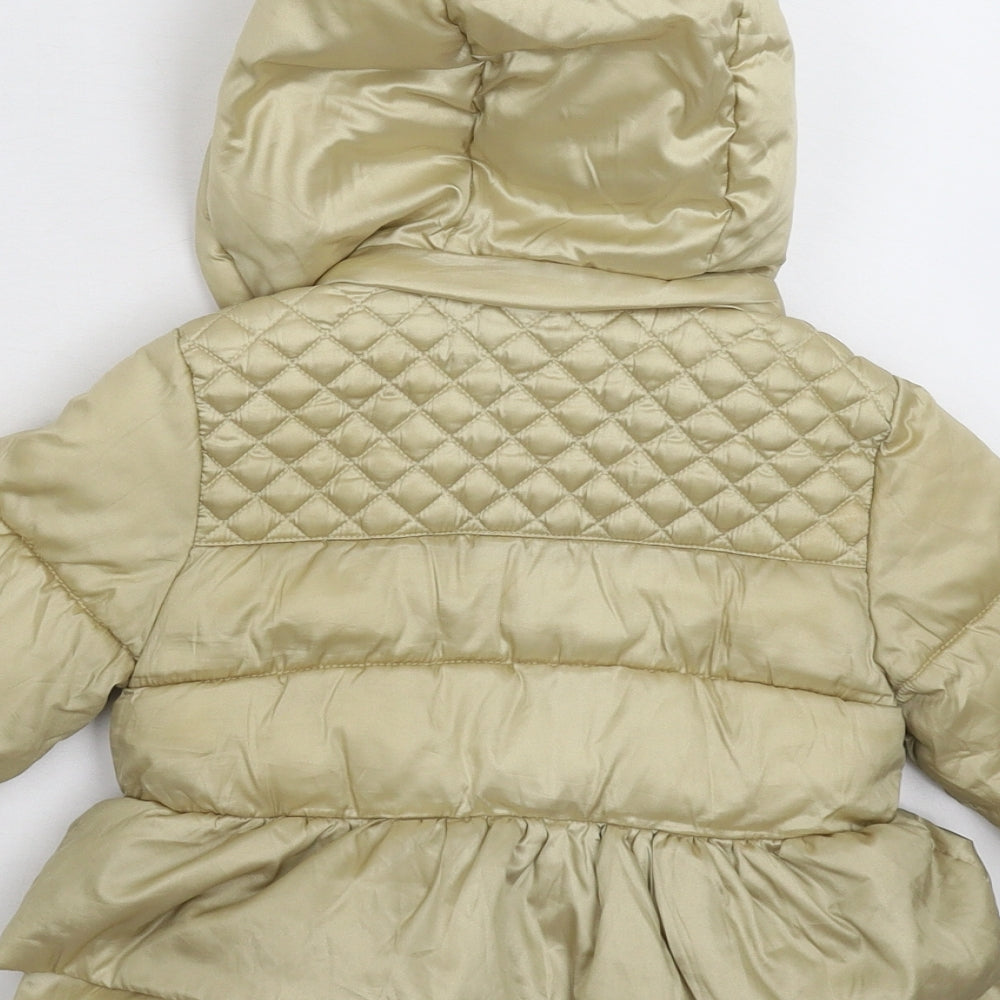 Mayoral Girls Gold   Puffer Jacket Coat Size 36 Months