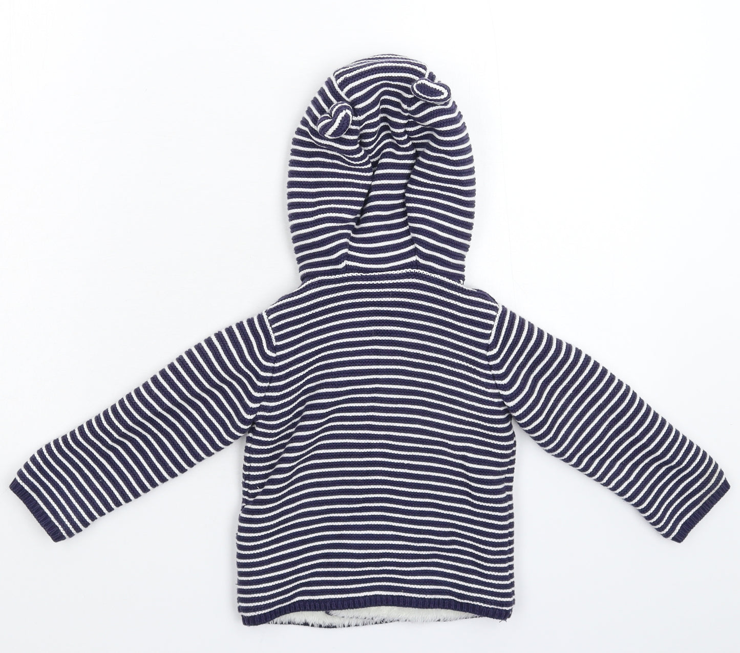 F&F Baby Blue Striped  Jacket Coat Size 9-12 Months