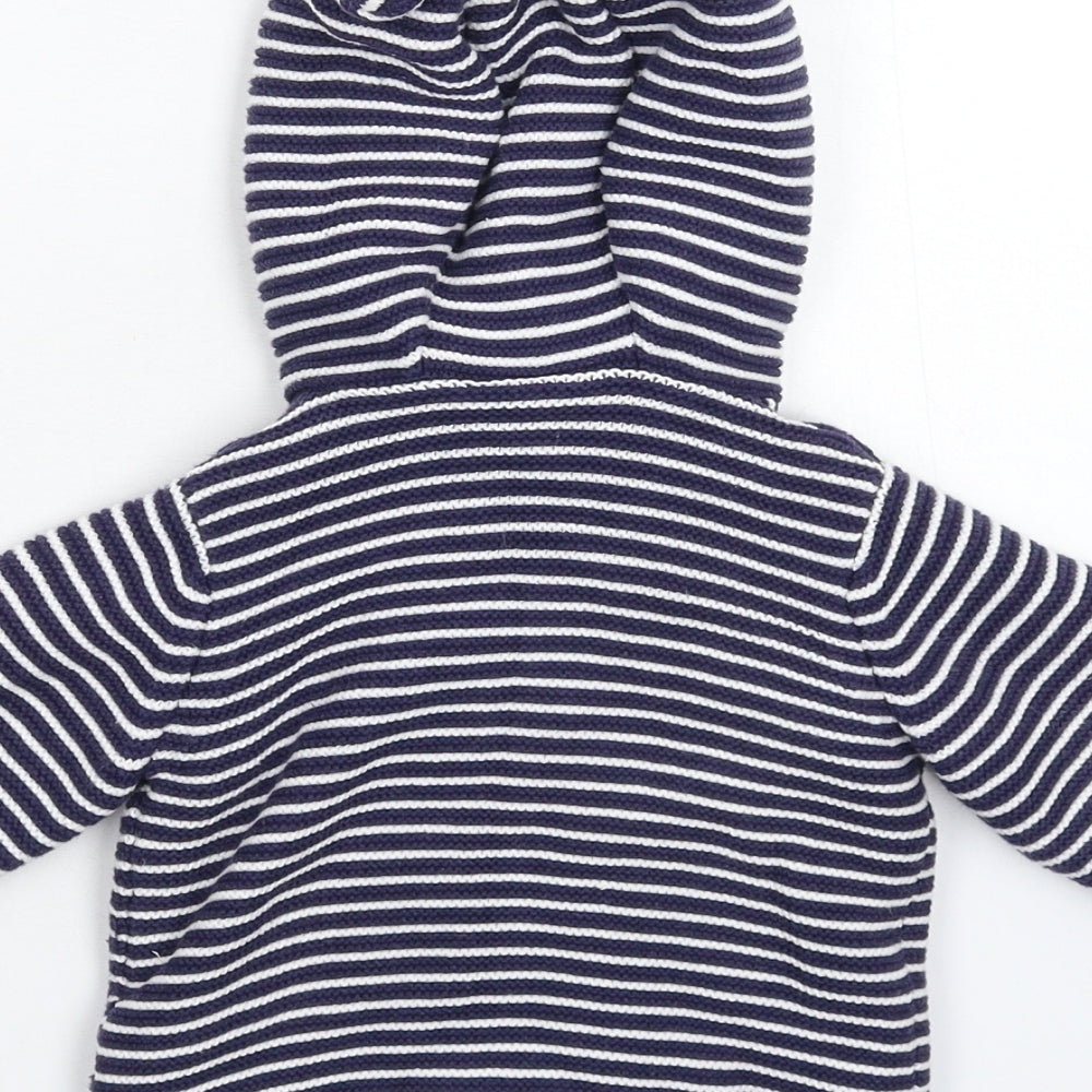 F&F Baby Blue Striped  Jacket Coat Size 9-12 Months