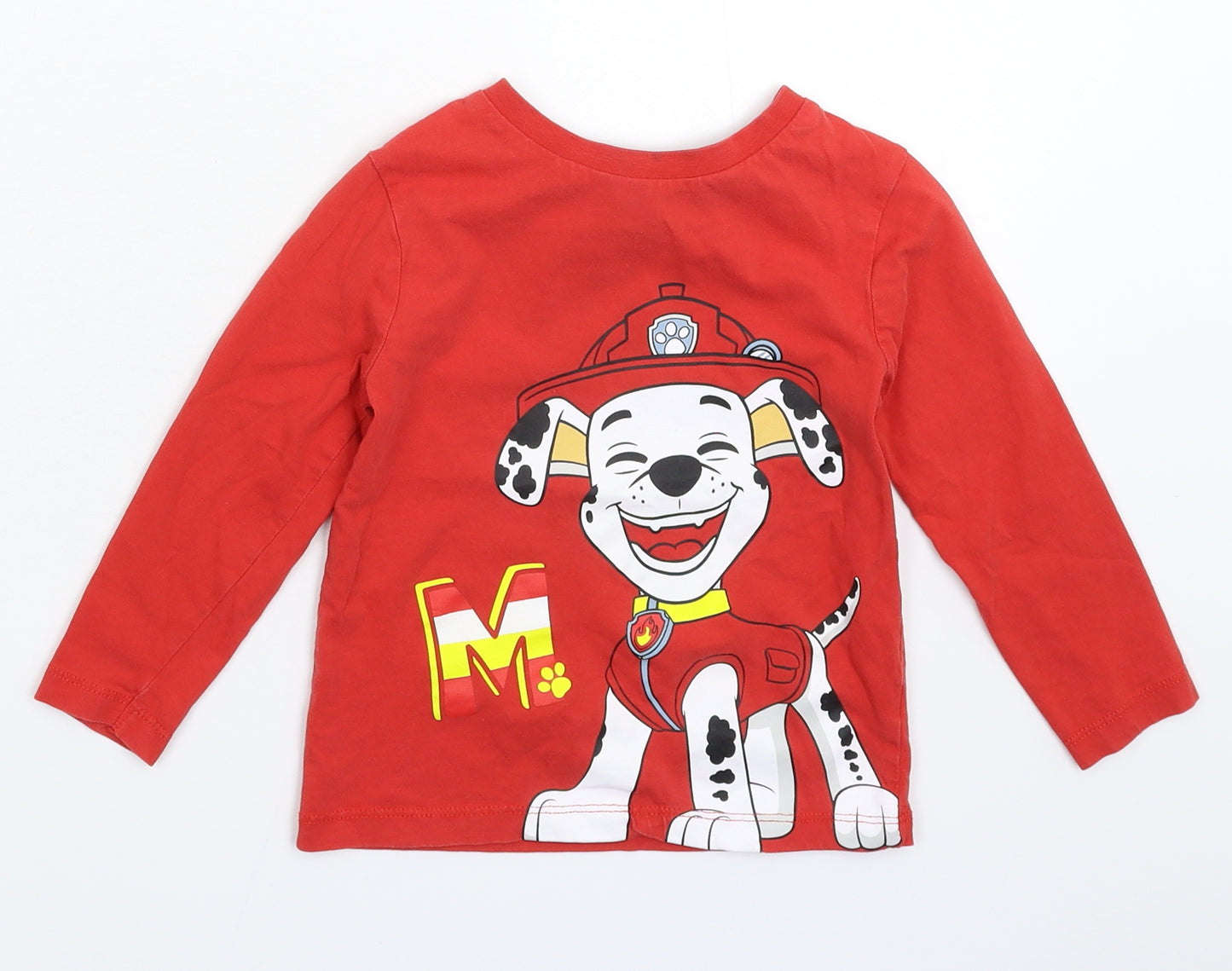 George Boys Red   Basic T-Shirt Size 2-3 Years  - Paw Patrol