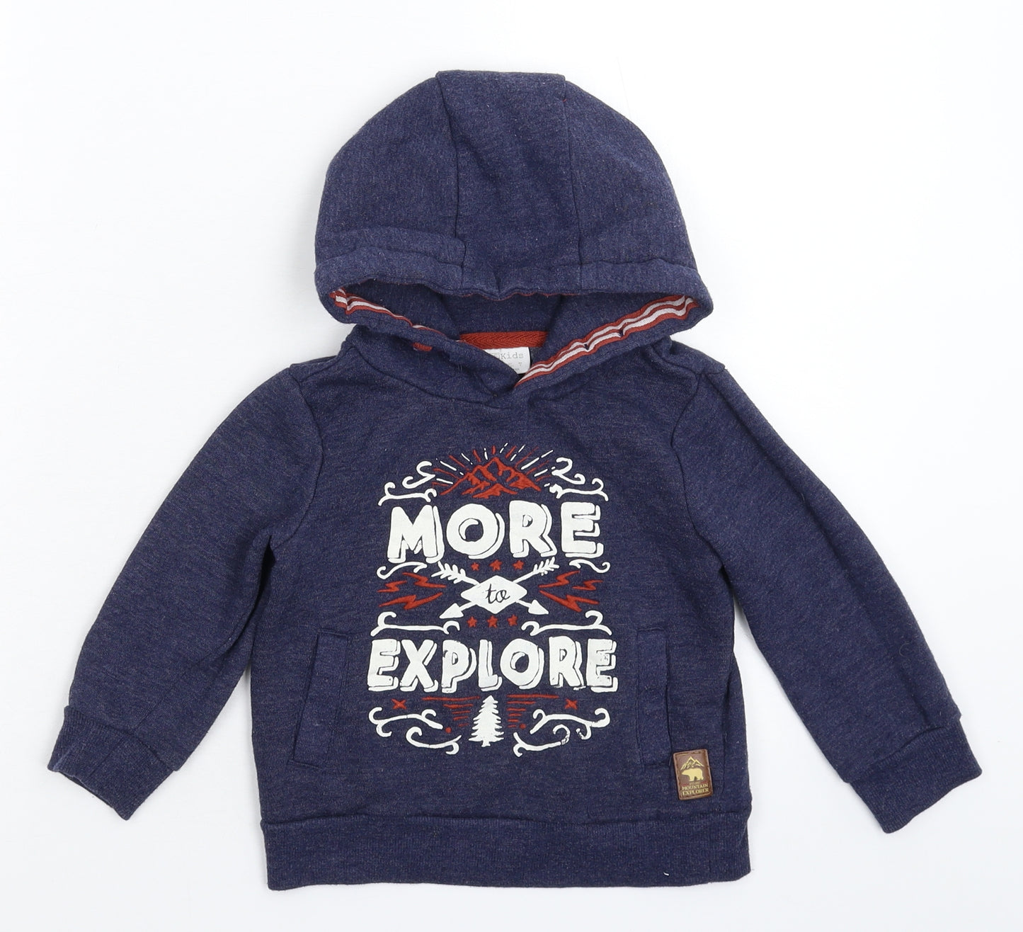 F&F Boys Blue   Pullover Hoodie Size 3-4 Years