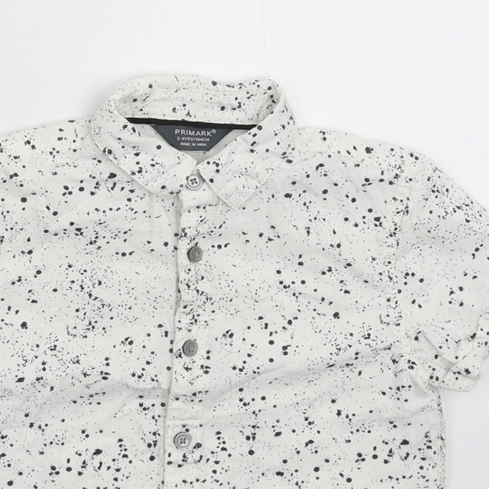 Primark Boys White   Basic Button-Up Size 3-4 Years