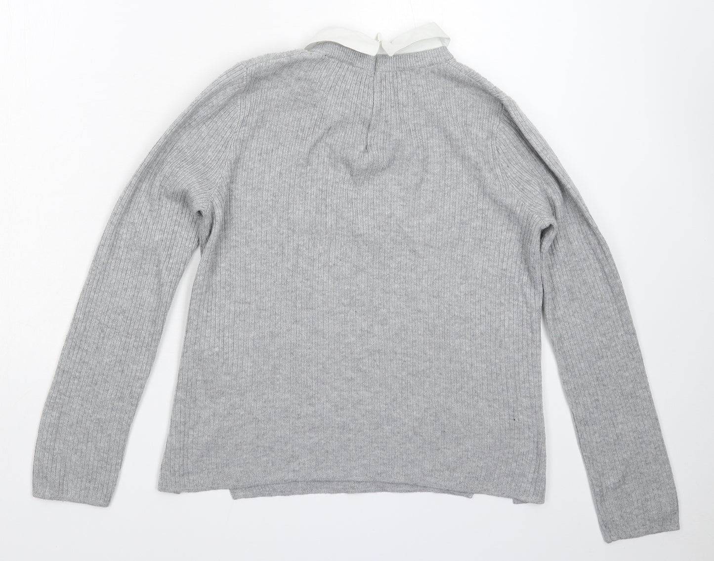 Topshop Womens Grey  Knit Pullover Jumper Size 8
