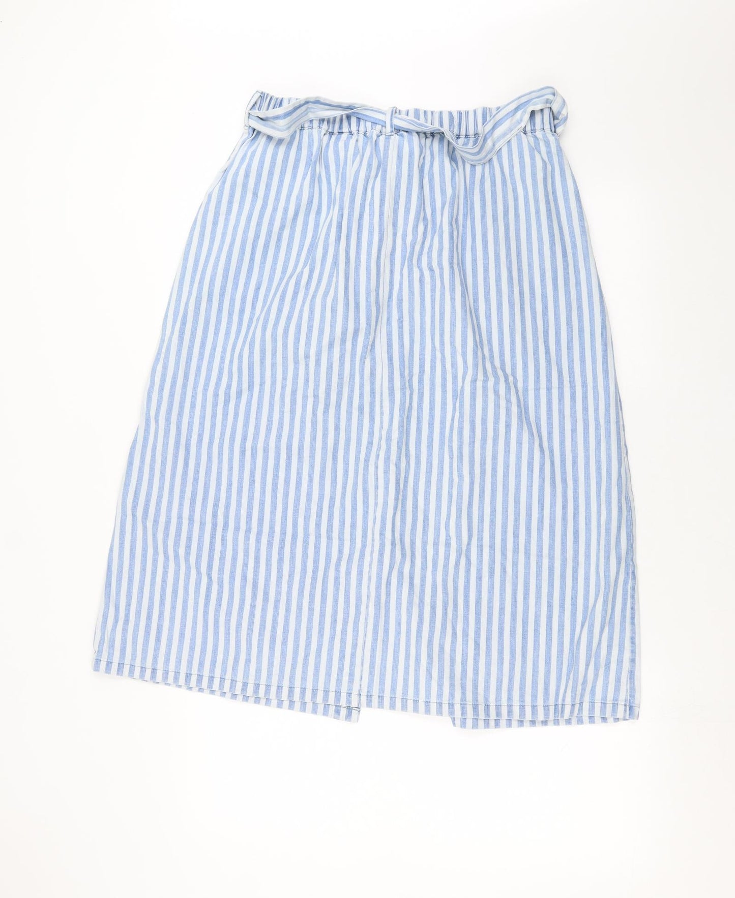 NEXT Womens Blue Striped  A-Line Skirt Size 14