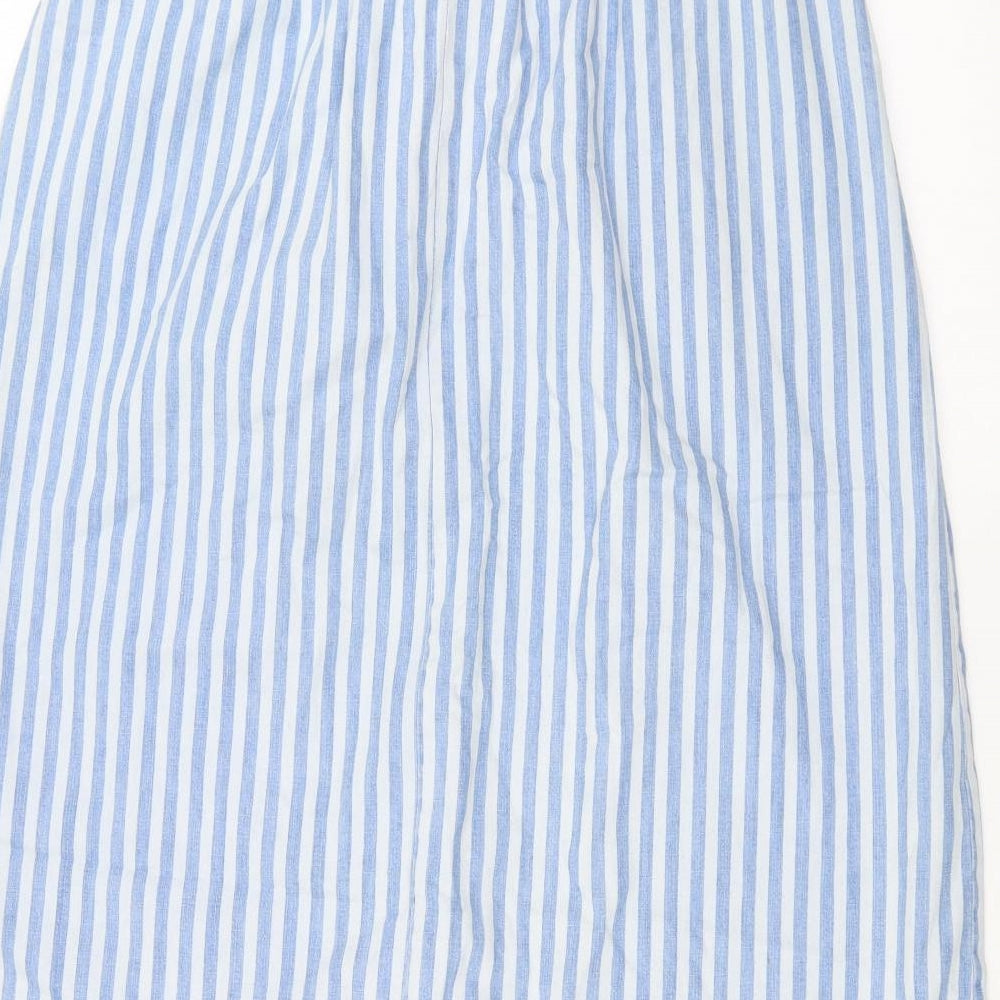 NEXT Womens Blue Striped  A-Line Skirt Size 14