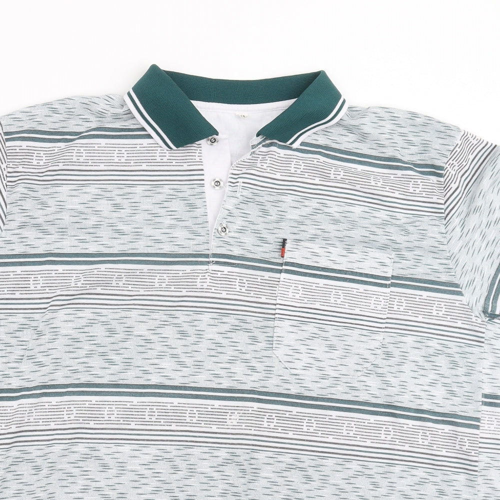 Preworn Mens Green Geometric   Polo Size XL