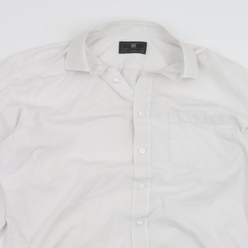 Marks and Spencer Mens White    Dress Shirt Size 15.5  - Tailored fit