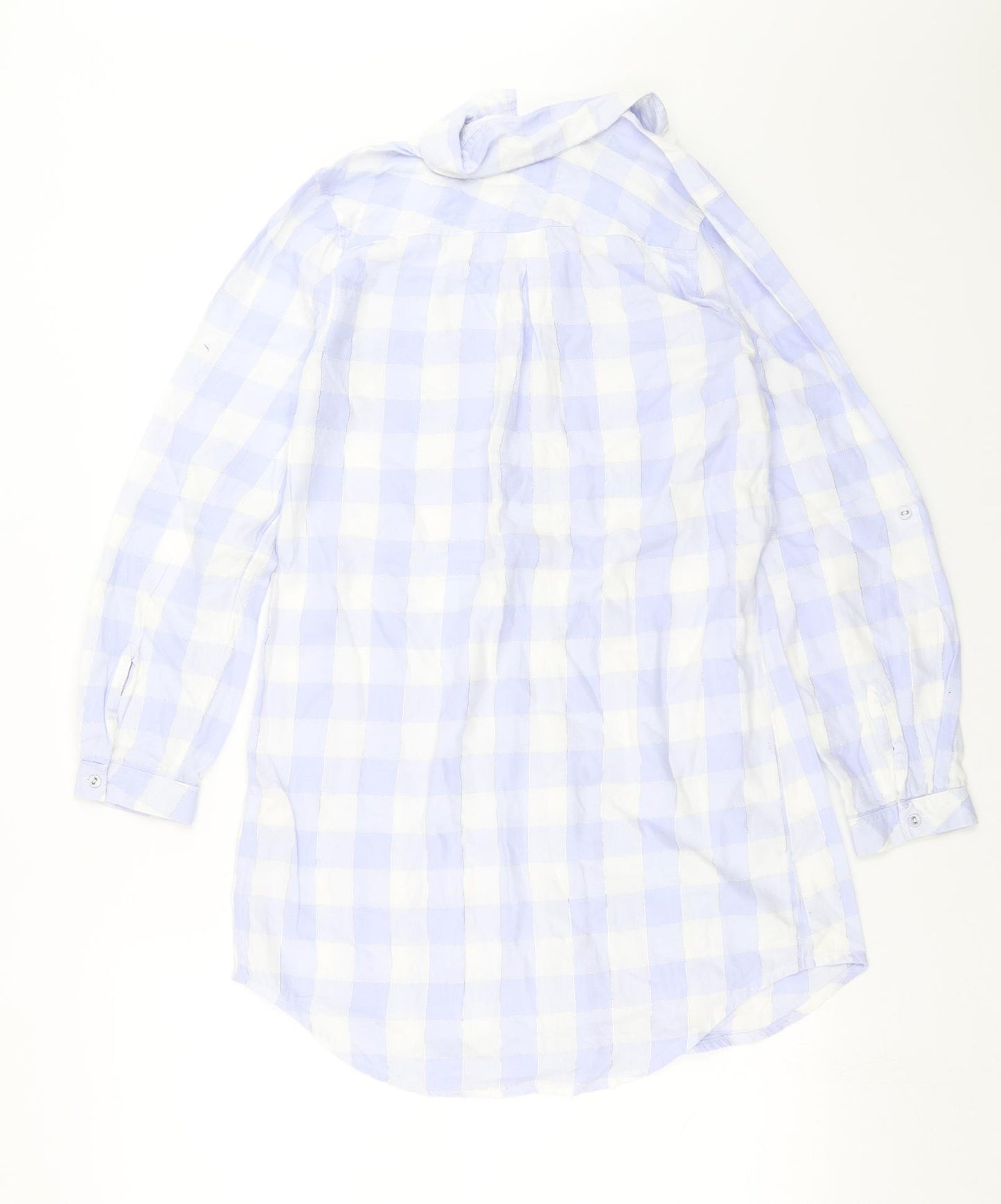 F&F Womens Purple Check  Top Nightshirt Size 6