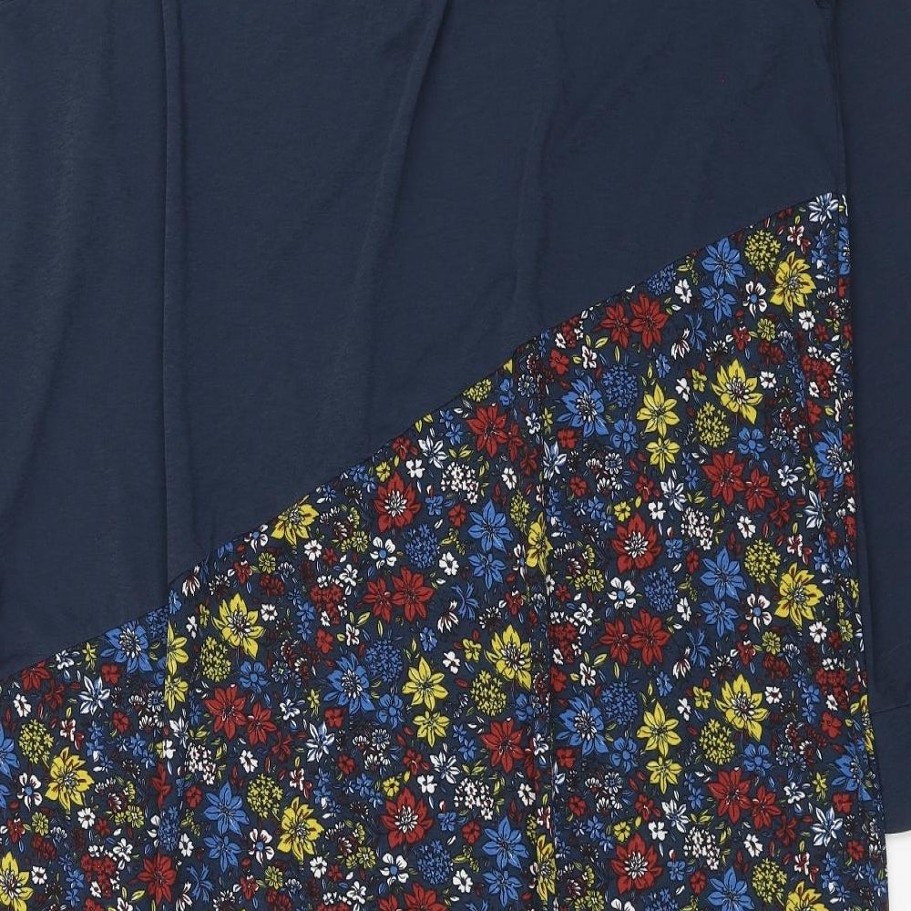 NEXT Womens Blue Floral  T-Shirt Dress  Size 22