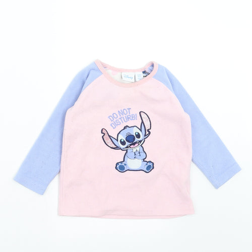 Disney Baby Pink    Pyjama Top Size 18-24 Months  - lilo & stitch
