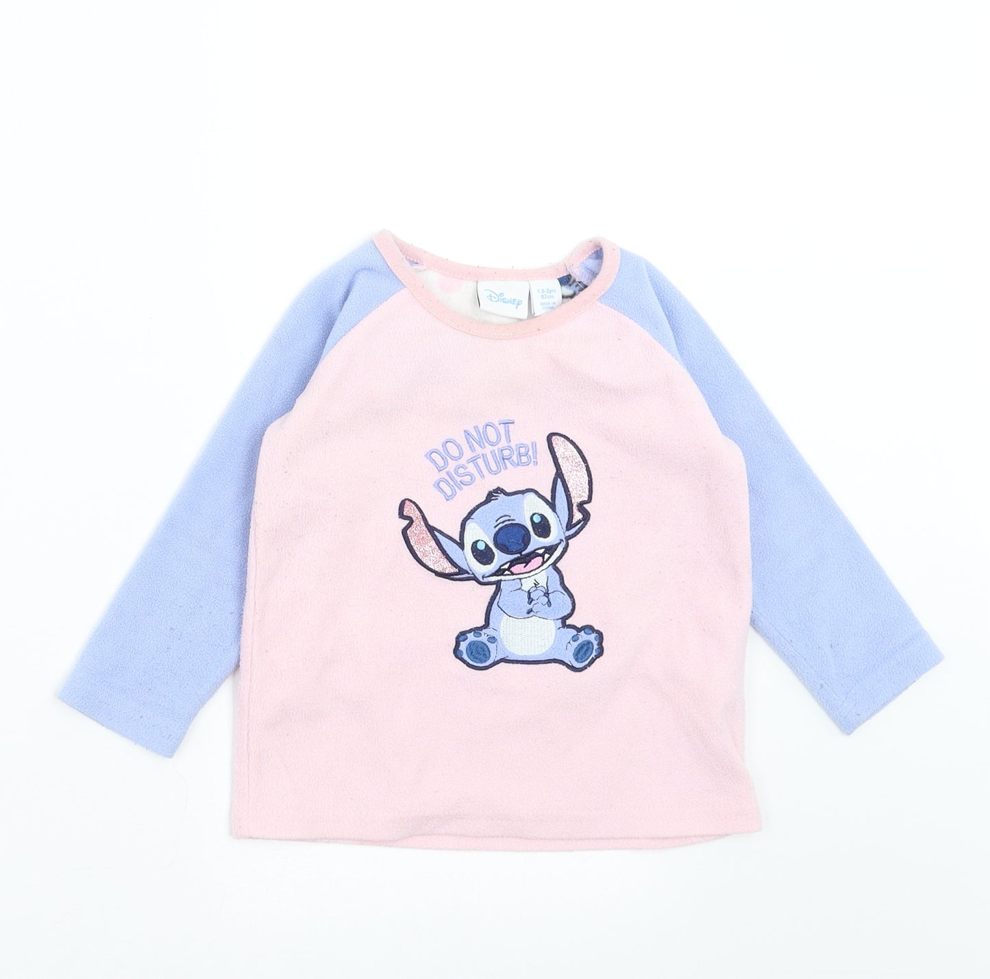 Disney Baby Pink    Pyjama Top Size 18-24 Months  - lilo & stitch